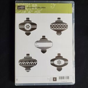 NEW Stampin’ Up! Christmas Collectibles Cling Stamp Set – Retired Ornaments (5 S